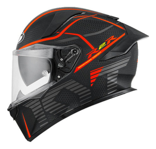 Capacete Kyt R2r Concept Vermelho Esportivo Moto Gp Óculos