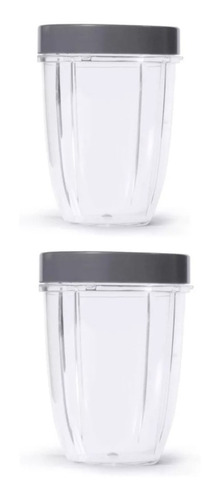 2 Vasos Nutribullet 32 Oz Con Tapa Plana.