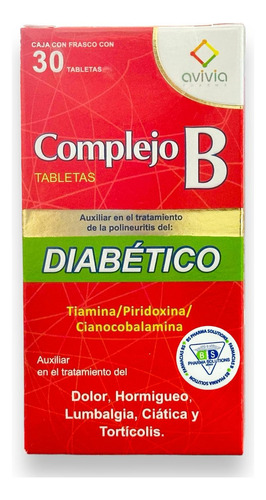 Complejo B Diabético C/30 Tabs Avivia 