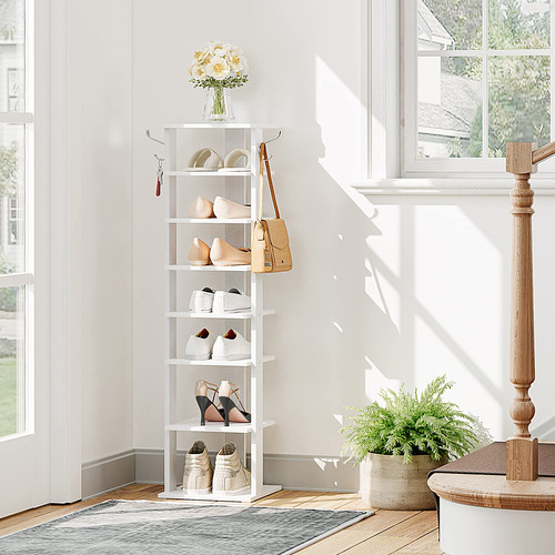 Zapatero Vertical De Madera 8 Niveles Ahorro De Espacio