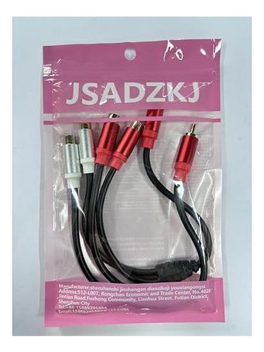 Cable Divisor De Audio Jsadzkj Rca A 2 Rca Y, 1 Rca Macho A