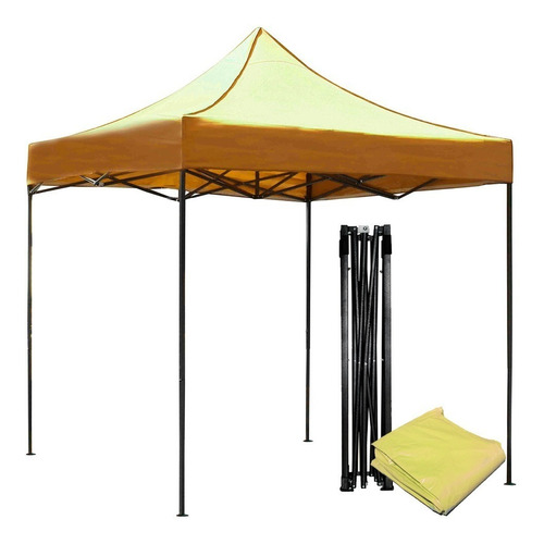 Carpa Toldo 2x2 Plegable Lona Impermeable Jardin Casa 2 X 2 Color Amarillo