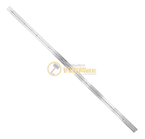 Imagen 4 de 10 de Regla Metálica Acero 100 Cm / 40 Pulgadas Flexible Gruesa