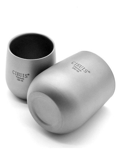 Taza De Titanio De Doble Pared De Gran Capacidad, Taza 240ml