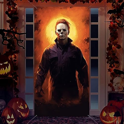 Banner De Terror Decoraciones De Puerta De Halloween, Cubier