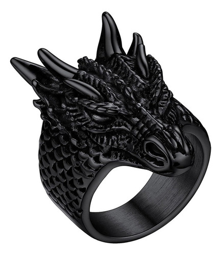 Punk Dragon Anillos Para Hombres Joyería Mitología Nórdica