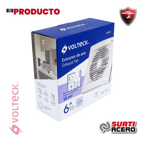 Extractor De Aire De 6 , Blanco, Volteck 48532