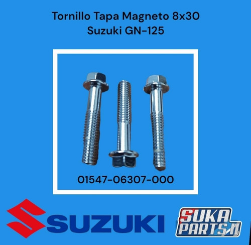 Tornillo Tapa Magneto 8x30  Suzuki Gn-125