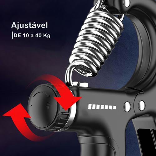 Imagem 9 de 9 de Hand Grip Mola Com Ajuste 10kg A 40kg