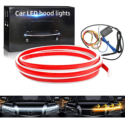 Car Exterior Led Hood Light Strip,dual Color Dinámico Scan 1