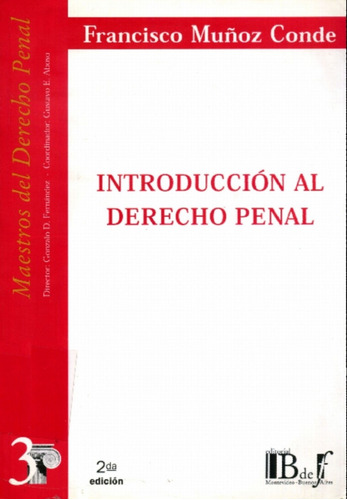 Introducción Al Derecho Penal / Muñoz Conde