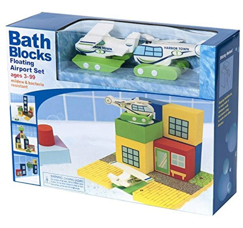 Set De Aeropuerto Flotante Bathblocks En Caja De Regalo