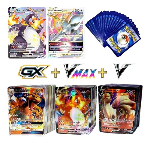 Kit 10 Cartas Pokemon Gx Mega Ex Aliados V Vmax