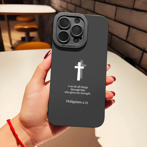 M Capa Para iPhone 14 Pro Max, Capa Preta De Silicone Fina