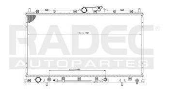 Radiador Mitsubishi Galant 2004-2005-2006 V6 3.8l C/aire Aut