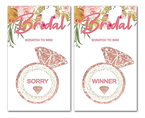 ~? 50 Diamond Bridal Shower Scratch Off Game Cards, Bride Sh