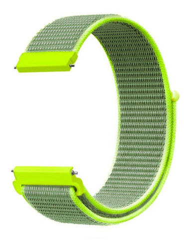 Pulseira Nylon Loop Encaixe Universal 20mm Todas As Cores Cor Verde Volt Largura 20 mm