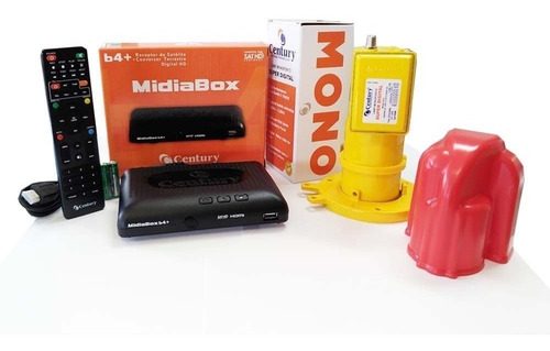 Imagem 3 de 5 de Midiabox B3 + Lnbf Multiponto Super Digital Hd Century