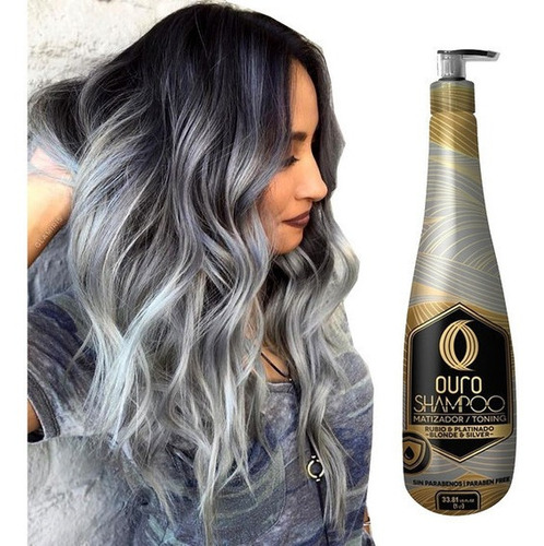 Shampoo Gris Plata Silver Matizador Cabello Pelo Ouro 900 M