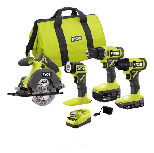 Kit Ryobi 4 Herramientas Y Dos Baterias Pcl1400k2