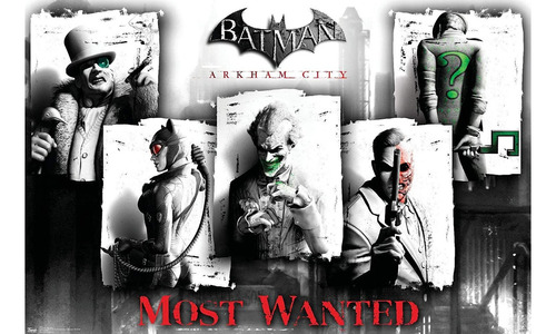 Dc Comics Video Game - Arkham City - Póster De Pared M...