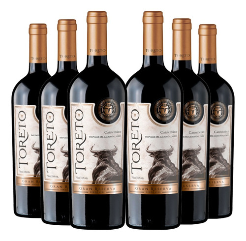 6 Vinos Toreto Gran Rva Carmenere