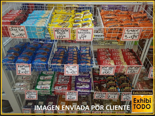 Exhibidor Almacen Golosina Estanteria Metal Organizador Verd