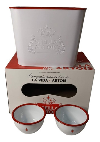 Frapera Balde Hielera Cerveza Stella Artois + 2 Cazuela Bowl
