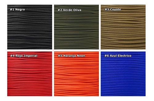 Paracord 20 Metros Cuerda 750 Tipo 4 50 Colores Made In Usa