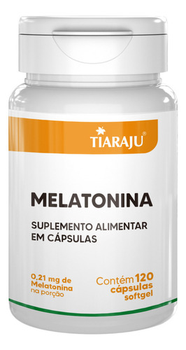 Melatonina 0,21mg Com 120 Cápsulas Softgel Tiaraju