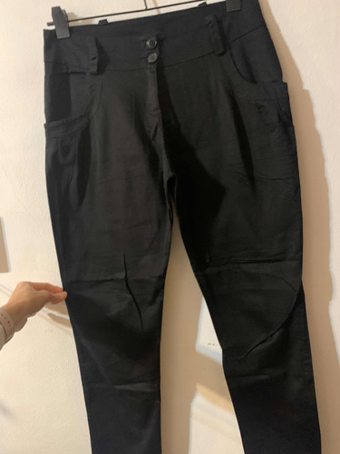 Pantalón Sastrero Negro Como Nuevo Corte Babucha