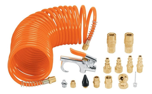 Kit Manguera Aire Compresor Truper Espiral 15 Pz Jan-15