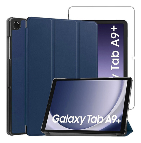 Funda Smart Cover Compatible Samsung Tab A9 Plus + Vidrio