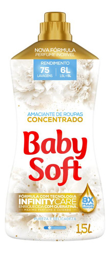 Amaciante Concentrado Baby Soft Pureza E Delicadeza 1,5l