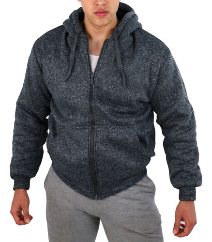 Sudadera Hoodie Hombre Borrega Con Capucha Negro Reimer