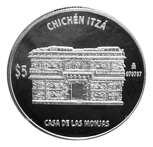 Moneda Casa De Las Monjas Chichén Itzá Plata Proof