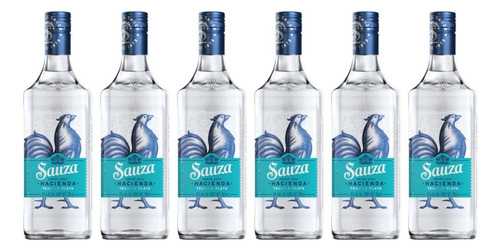 Pack De 6 Tequila Sauza Hacienda Plata 700 Ml