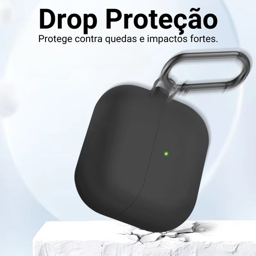 Capa Capinha Case Para Galaxy Buds3 Buds3 Pro Com Mosquetao
