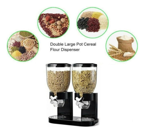 Dispensador De Alimentos Secos Cereales Almacenamiento Doble