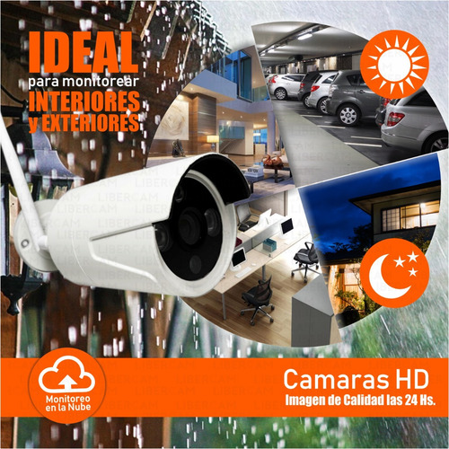 Kit 4 Camaras Seguridad Ip Inalambrico Full Hd Nvr Wifi Hdmi