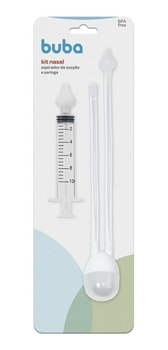 Kit Nasal Aspirador Nasal De Sucção E Seringa 10 Ml Buba ®