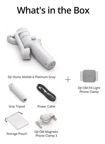 Combo Dji Osmo Mobile 6 Fill Light, Gris Pizarra
