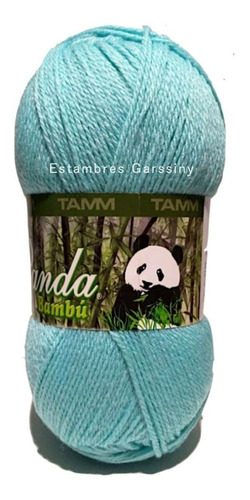 Estambre Panda 25% Fibra De Bambú 75% Lana Australiana Color Aqua