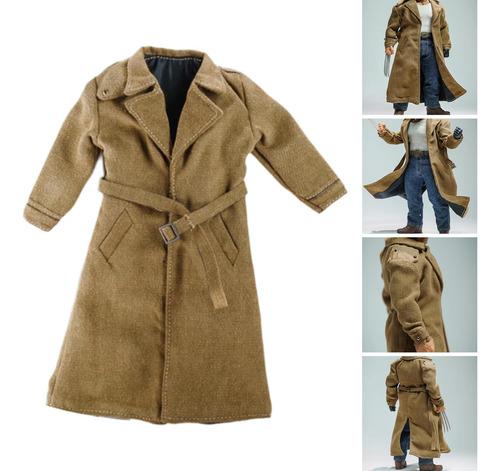 1/12 Action Figure Roupas Traje Roupa Corta-vento Marrom