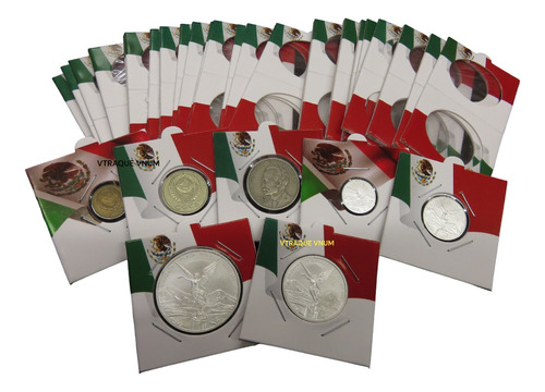 Cartones Para Monedas 500 Piezas 2 X 2 Bandera Impresa Color