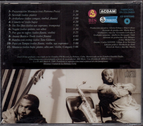 Imagen 2 de 2 de Cd Jorge Reyes Tributo A Chano Pozo