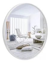Comprar Espejo Redondo Baño Living Blanco Aluminio Diametro 60 Cm Premium Duradero Resistente Para Pared Ideal Showroom Vestibulo Recibidor Dormitorio Galeria Estilo Elegante Amplio Angulo Visual Decoracion