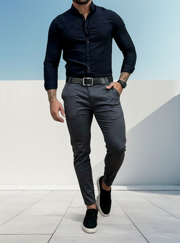Pantalon Corte Chino Hombre