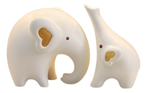 2 Pzs Lujo Resina Elefante Piezas Decorativas Para El Hogar
