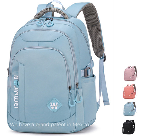 Mochila De Gran Capacidad Para Escuela, Para Escolar Viaje Estilo Juvenil Casual Unisex De Gran Capacidad Con Multi Bolsillos Mochila